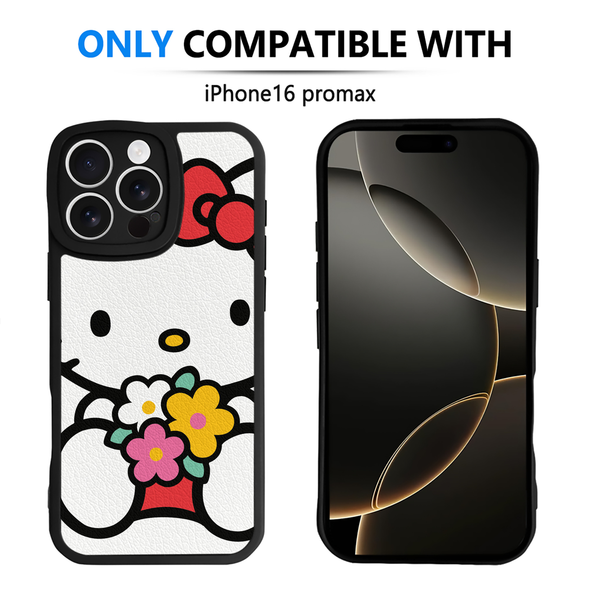 （画像用） Hello Kitty ハローキティ 【iPhone 16シリーズ対応】シリコンスマホケース（レザー調） 材質：シリコン